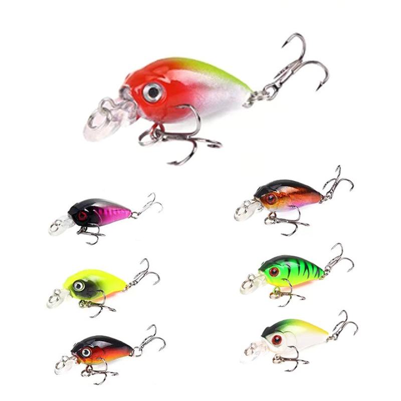Fishing Lure Crankbait - 4.5 センチメートル 4 グラム 1 個ミニミノー釣りルアークランクワブラーハードベイトジグトップウォータースイムベイトクランクベイト鯉低音ペスカ釣具