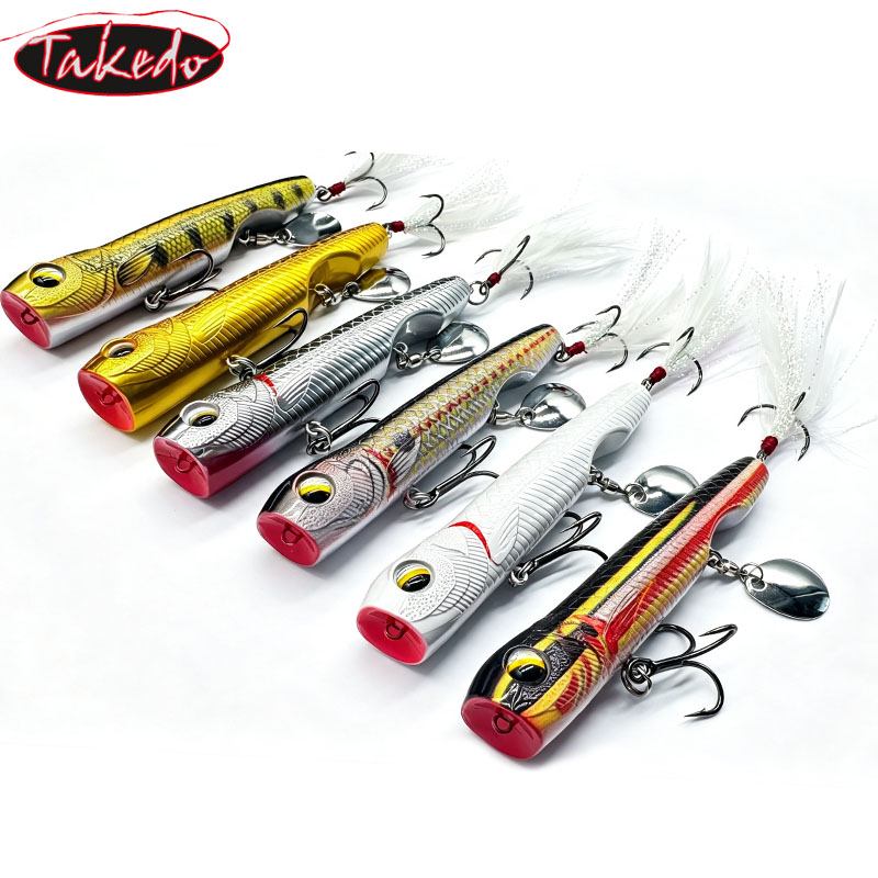 Fishing Lure Popper - TAKEDO 10G トップウォーターポッパー フィッシングルアー ハードベイト ベアリングスイベル