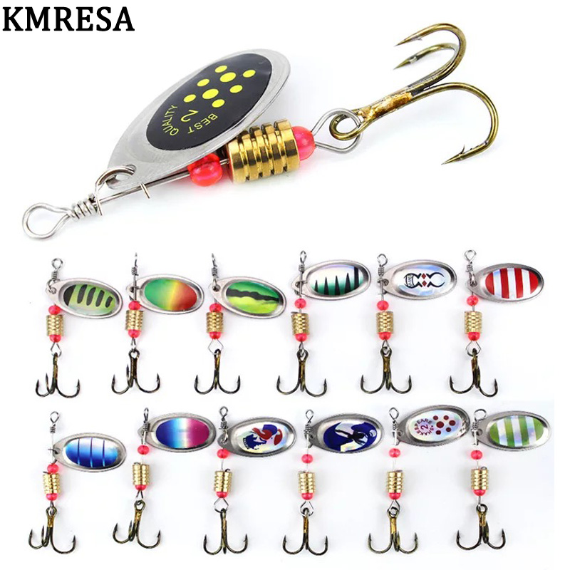 Fishing Lure Spoon - 1個金属スパンコール6センチメートル2.5グラム釣り餌スピナースプーンルアー回転金属スパンコールルアーフックーワブラークランクベイトハードルアータックル