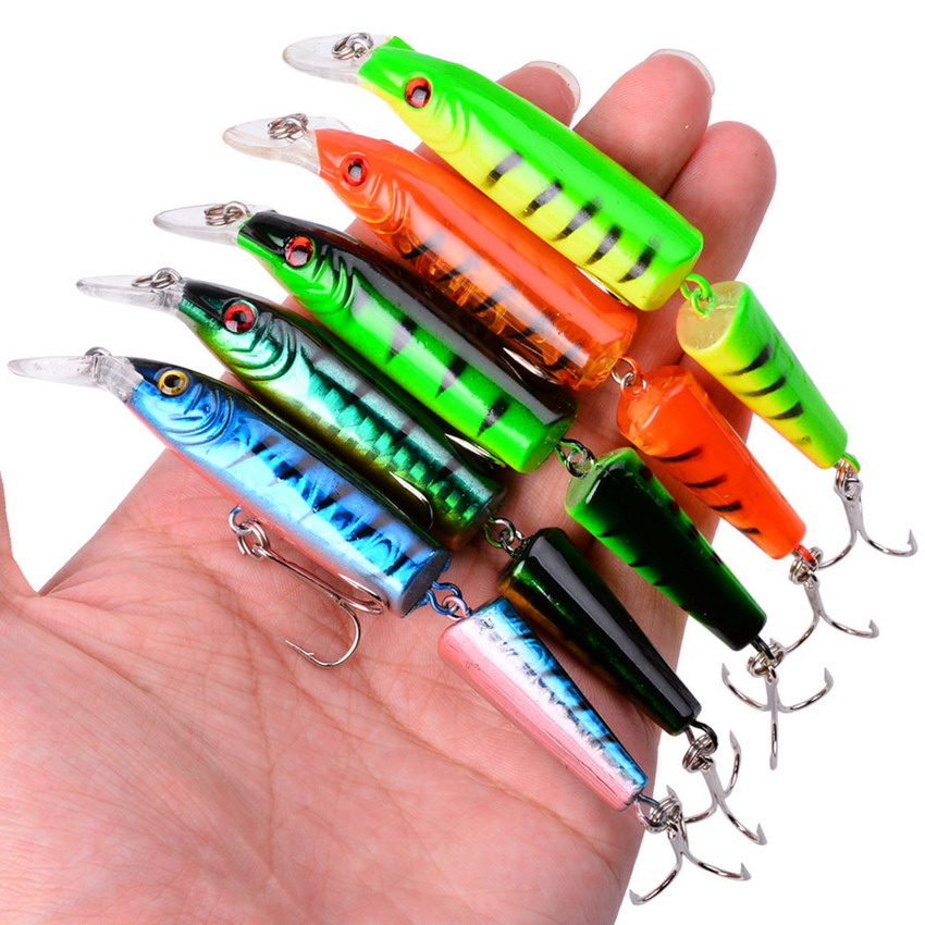 Fishing Lure Popper - 1 個リアルな人工クランクベイト多関節釣りルアー 10.5 センチメートル/9 グラム 2