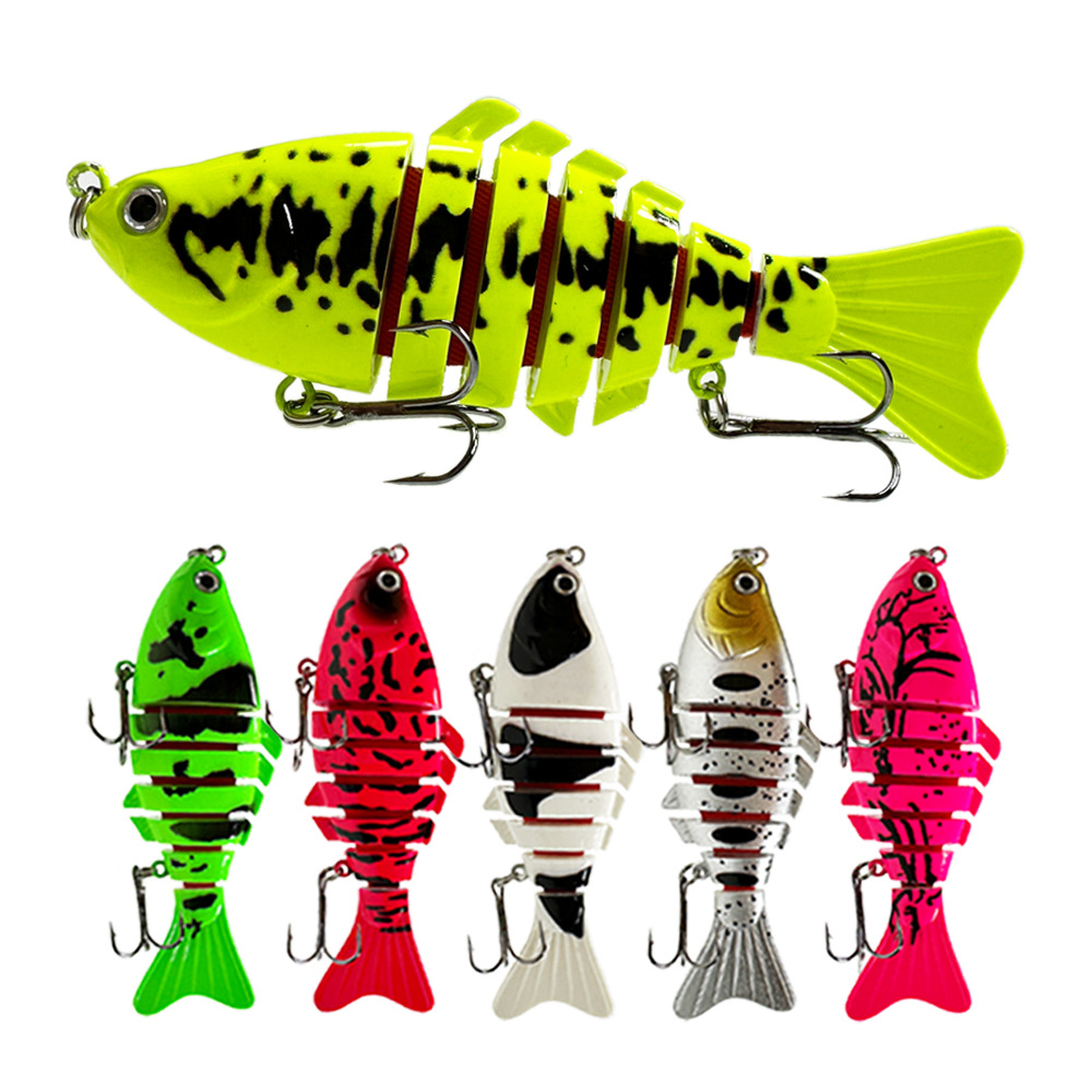 Fishing Lure Popper - 1pc マルチセグメントハードルアー 10 センチメートル 15 グラムフックリアルな硬質プラスチックルアーワブラー実用的な淡水ルアー釣りアクセサリー