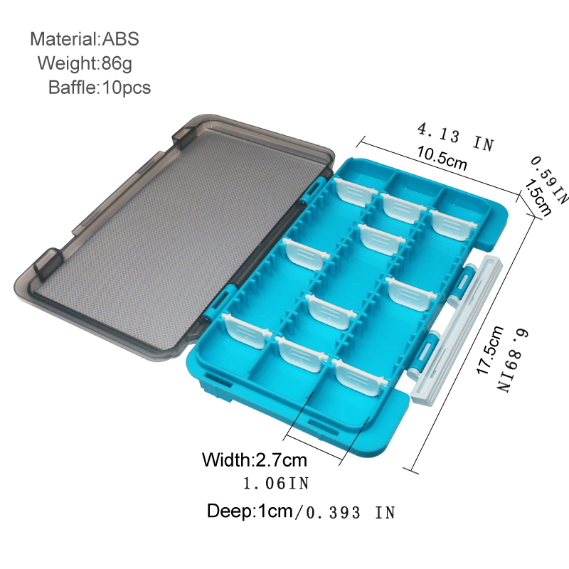 取り外し可能な仕切り付き釣り道具箱、超スリムな釣り用ルアー・ - Fishing Lure Spoon のレビューと価格