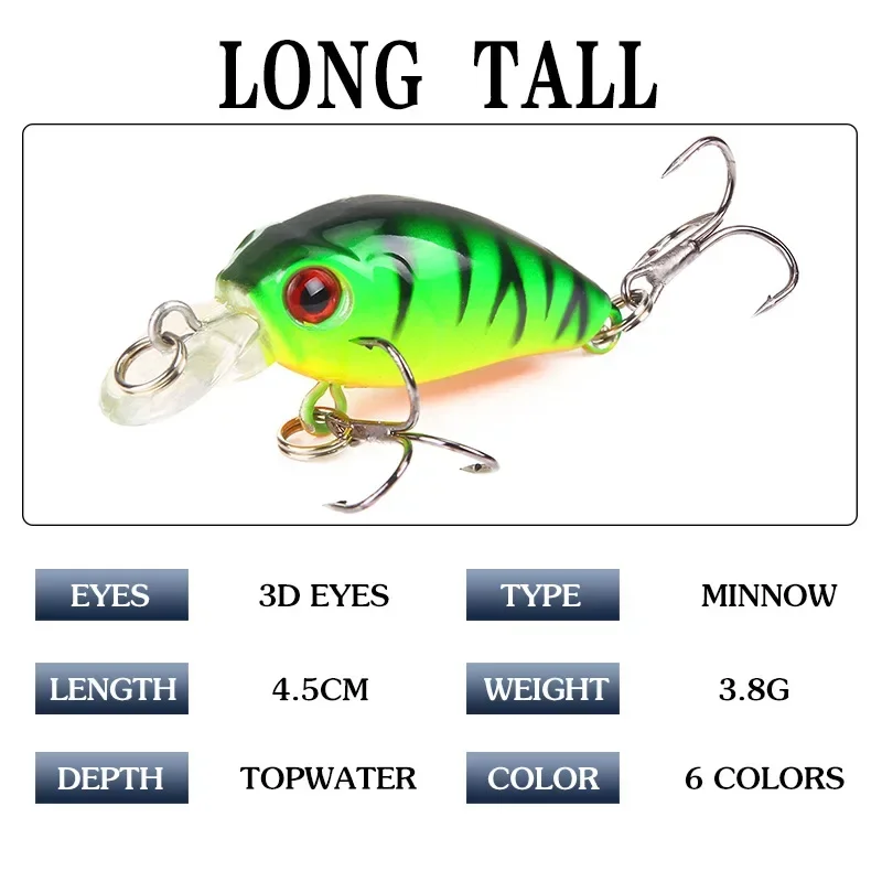4.5 センチメートル 4 グラム 1 個ミニミノー釣りルア - Fishing Lure Crankbait のレビューと価格