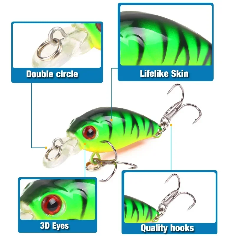 4.5 センチメートル 4 グラム 1 個ミニミノー釣りルア - Fishing Lure Crankbait のレビューと価格