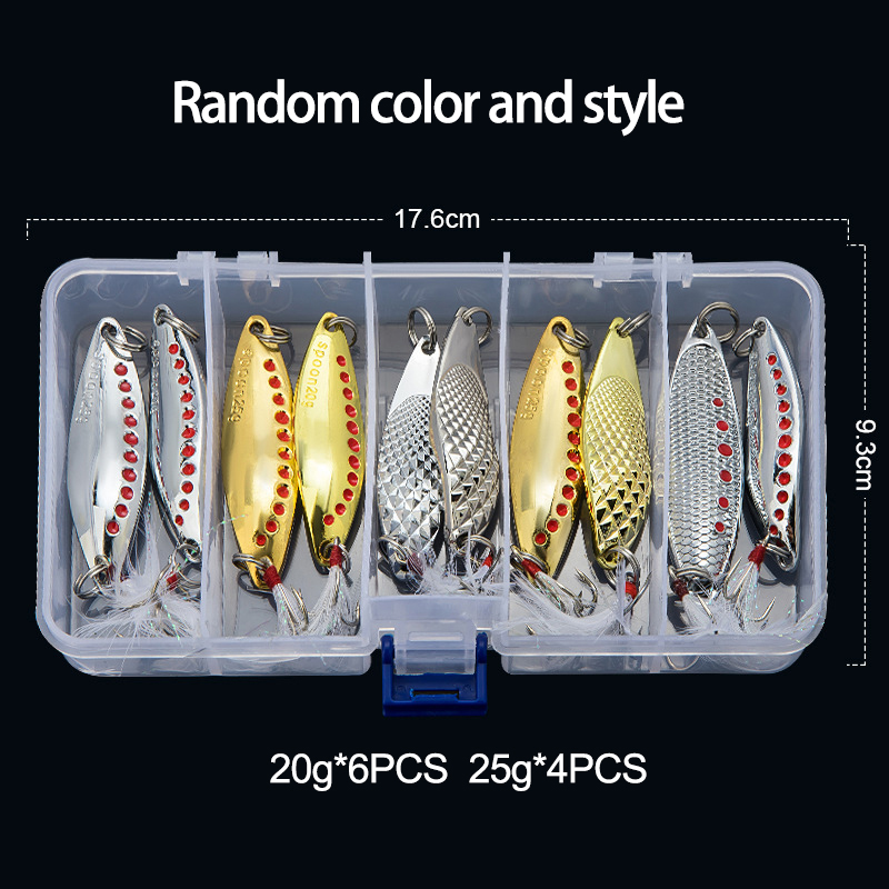 金属スプーンスピナー釣りルアー 5 グラム 7 グラム 10 - Fishing Lure Spoon のレビューと価格