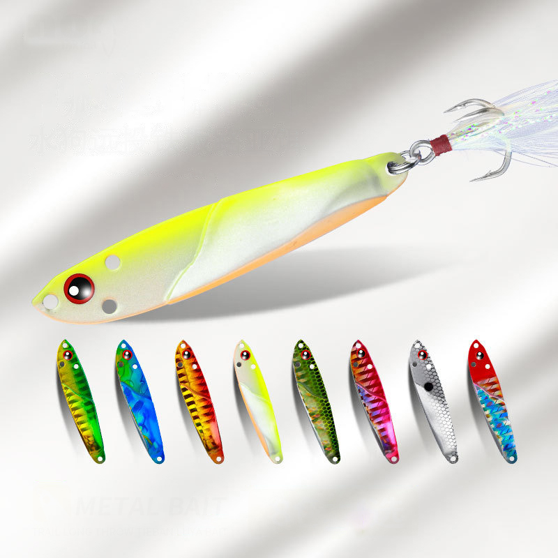 1個入りメタルジグ3Dフィッシュベイトタックルトラウトショア - Fishing Lure Spoon のレビューと価格