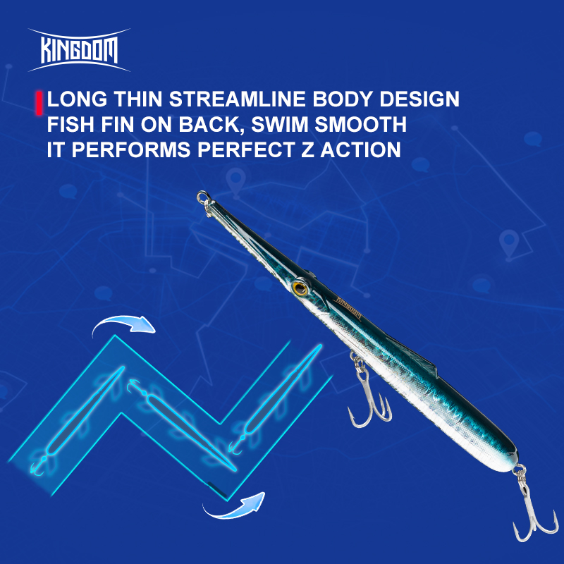 キングダムニードルスタイロロングキャスティングペンシルルアー - Fishing Lure Topwater のレビューと価格