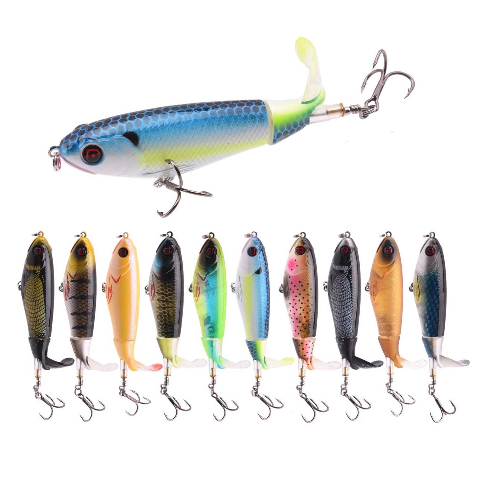 10.5cm/17g プロペラトラクター トップウォータール - Fishing Lure Popper のレビューと価格