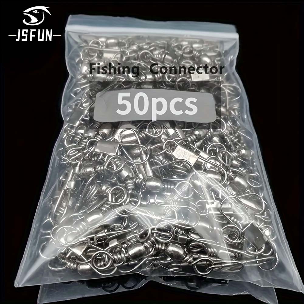 JSFUN 50 個釣りコネクタスイベルインターロックピンベ - Fishing Lure Accessories のレビューと価格