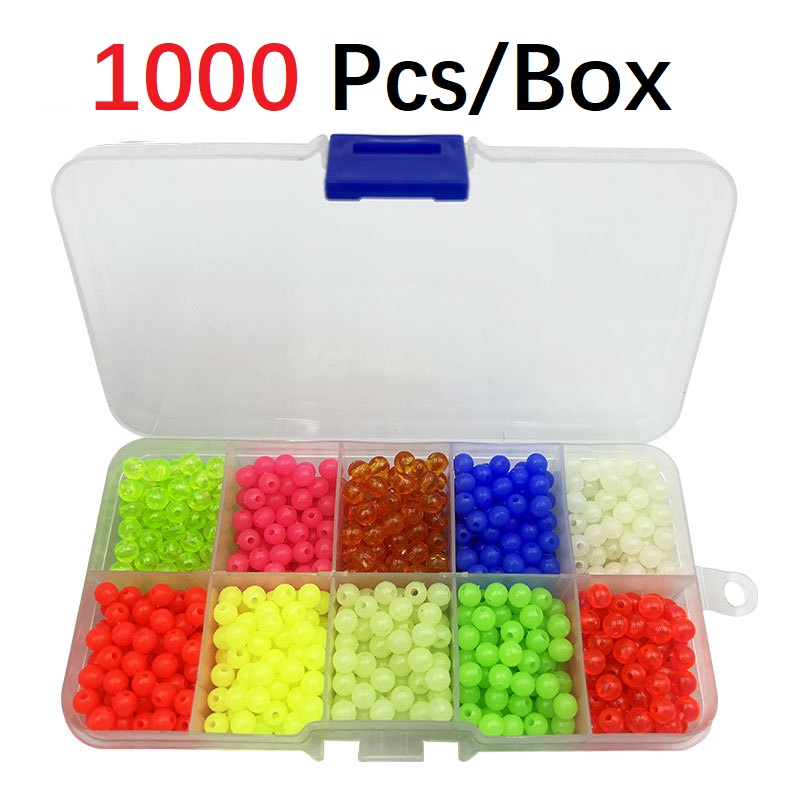 ホットセール 1000個 暗闇で光るフロートビーズ 蛍光ラウ - Fishing Lure Making Kit のレビューと価格