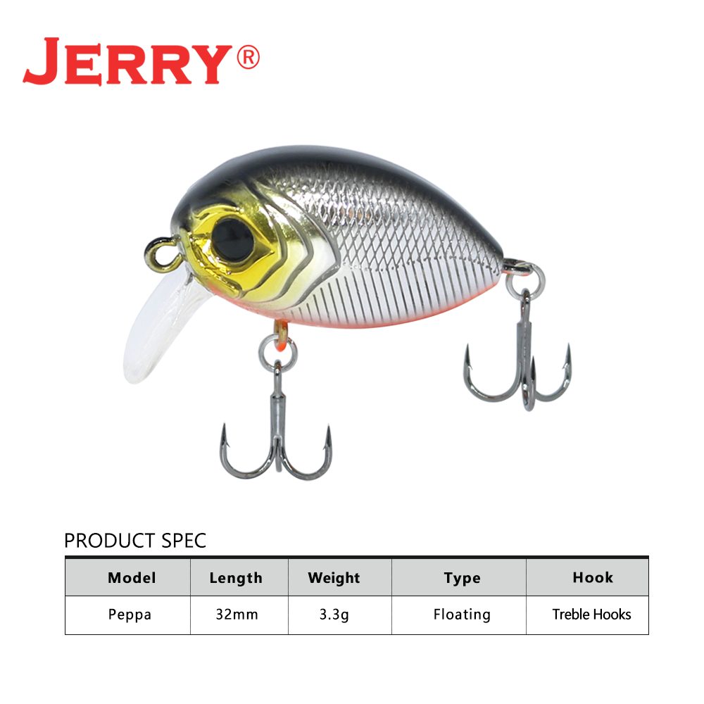 Jerry peppaワブラールアーフローティング海釣りルア - Fishing Lure Crankbait のレビューと価格