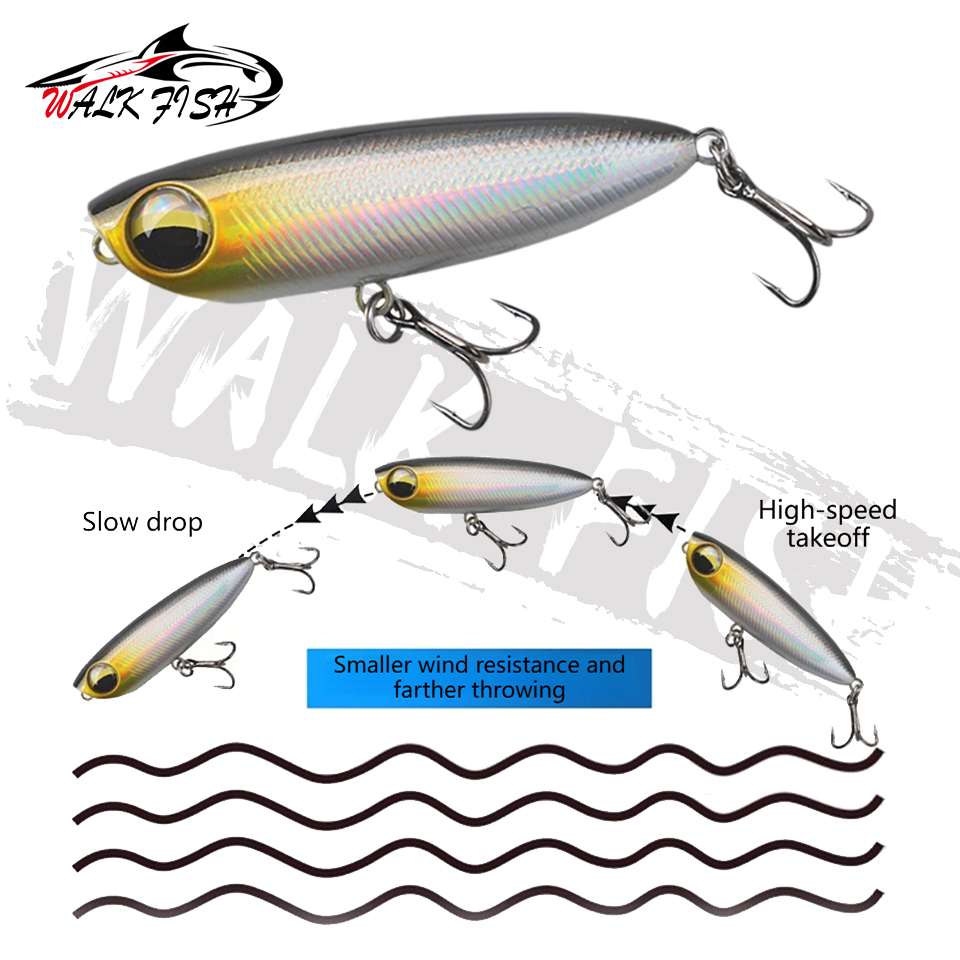 ウォークフィッシュ 1個 6cm 5.6g トップウォーター - Fishing Lure Topwater のレビューと価格