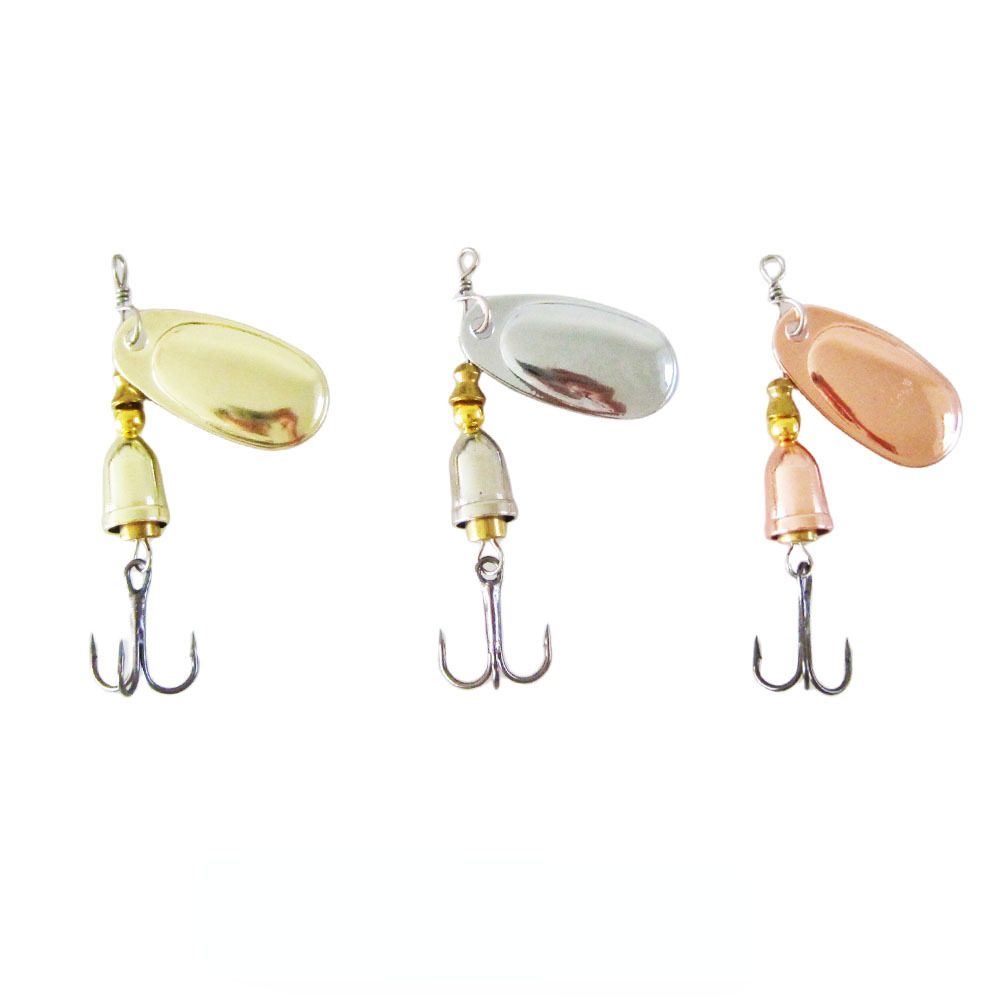 真ちゅう製の硬い人工スプーンベイト,銅の刃,回転スピナー,釣 - Fishing Lure Spoon のレビューと価格