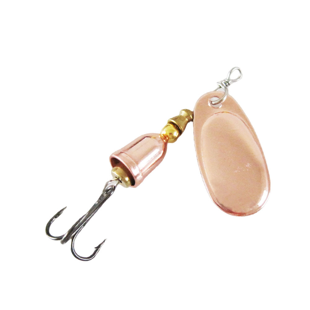 真ちゅう製の硬い人工スプーンベイト,銅の刃,回転スピナー,釣 - Fishing Lure Spoon のレビューと価格