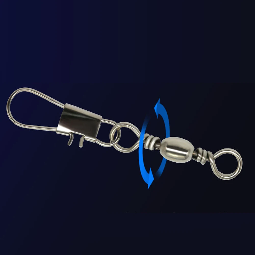 50 個炭素鋼パイク釣りバレルベアリングローリングスイベルピ - Fishing Lure Accessories のレビューと価格